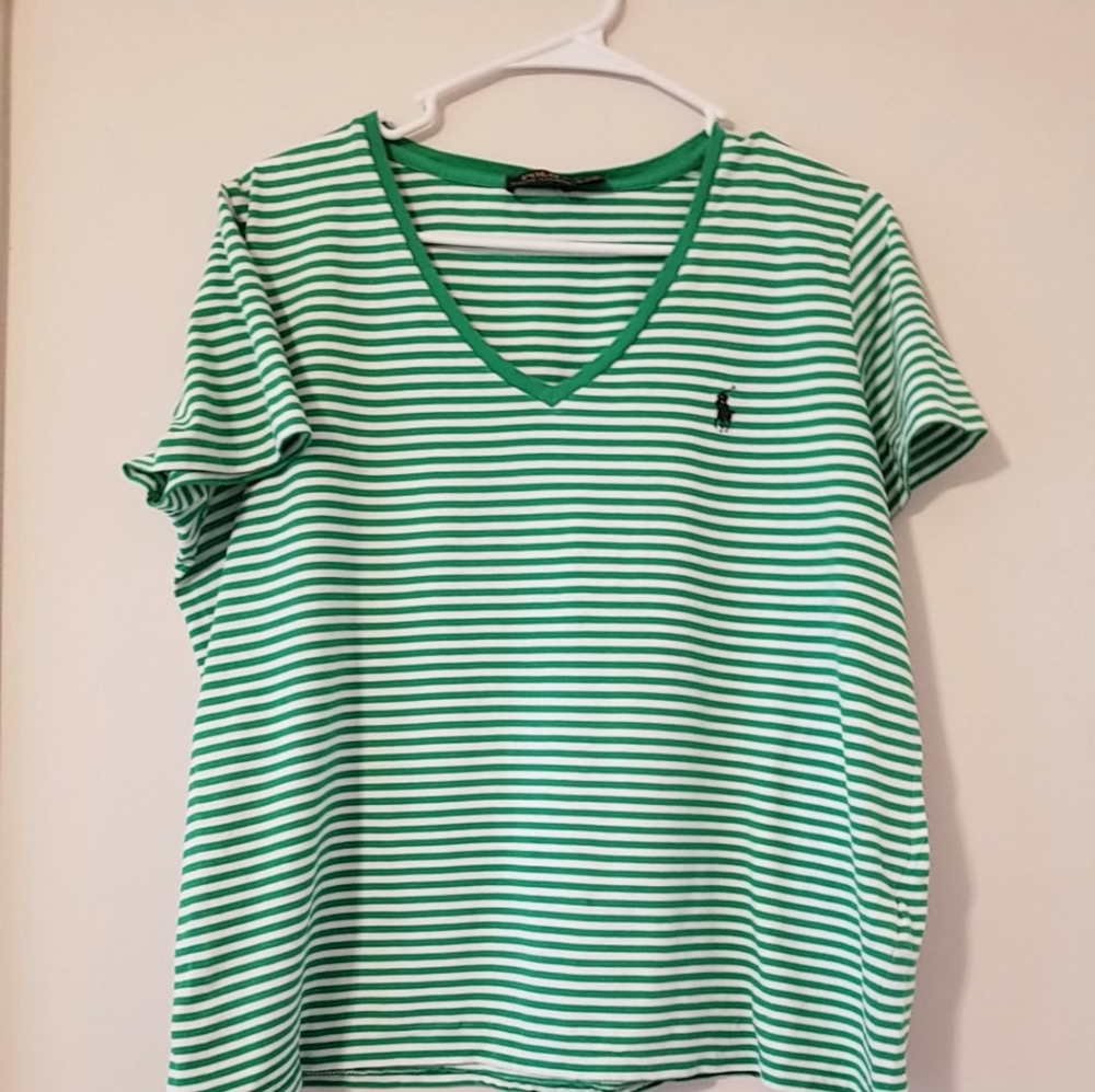 Green stripe Polo Ralh Lauren shirt